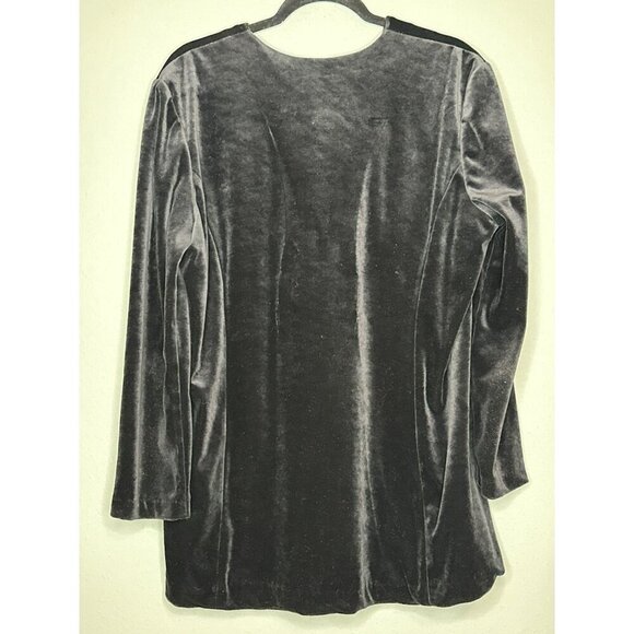 VTG Maren Women's 14 1980s Velvet Bow Button LS Sweater Blazer - Picture 2 of 10